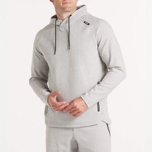 UNRL Elevation Hoodie Light Gray Textured Knit Pullover Athletic Gym Mens XS